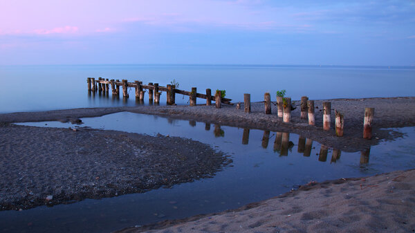 Old pier on Lake Ontario