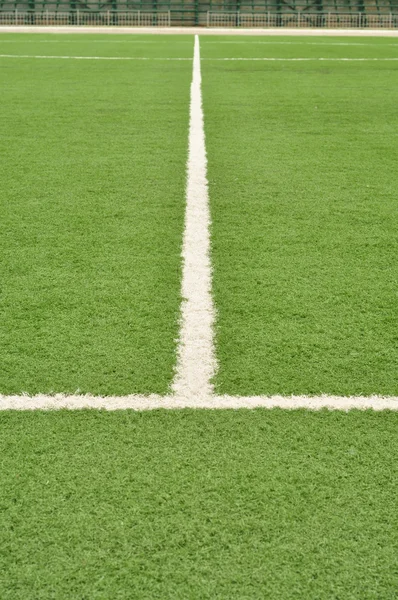 Football field, artificial turf — Stock Photo, Image