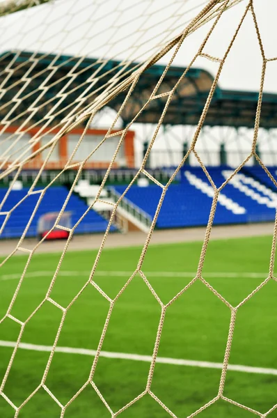 Goal di calcio, rete, primo piano — Foto Stock