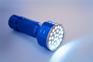 Led flashlight lit clipart