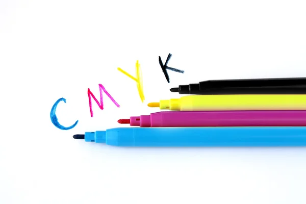 Cmyk soft tip pens — Stock Photo, Image