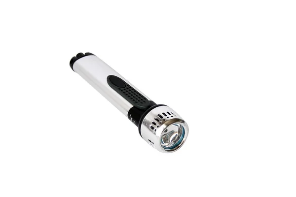 Kleine Taschenlampe isoliert auf einem weißen mit Clipping-Pfad — Stockfoto