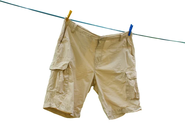 Beige cargo shorts — Stockfoto