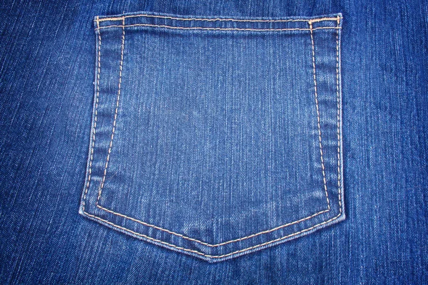Bolso de jeans azul perto — Fotografia de Stock