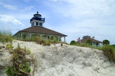 Beach View of Boca Grande Lighthouse clipart