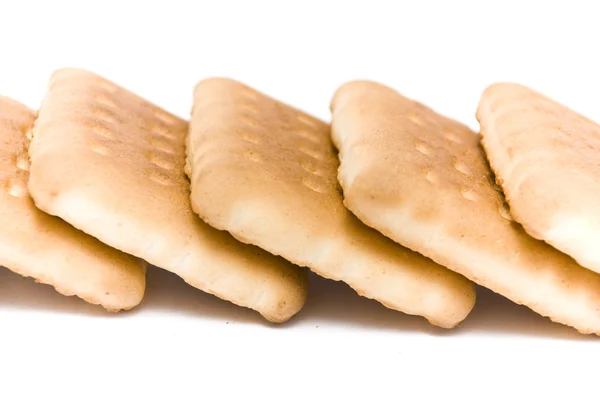 Row of biscuits — Stock Photo, Image