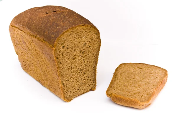 Loaf and cut off a chunk — Stock Photo, Image
