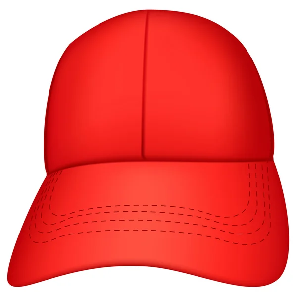 Gorra roja de béisbol — Vector de stock