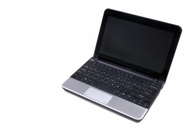 Modern tiny netbook computer clipart