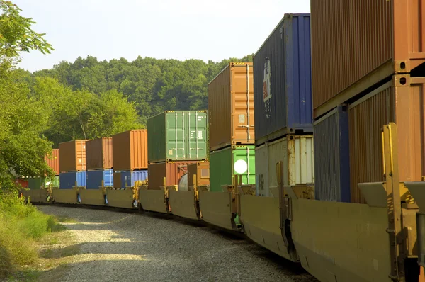 stock image Freight Train Hauling Freight to Market