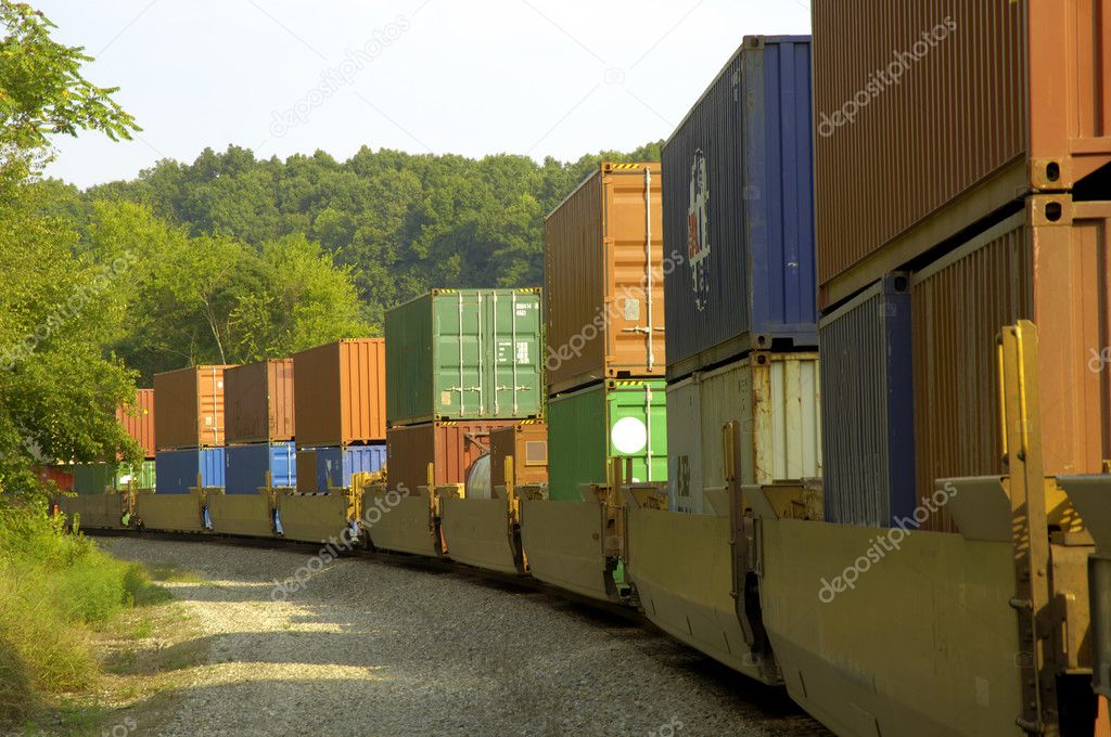 Freight Train Hauling Freight to Market