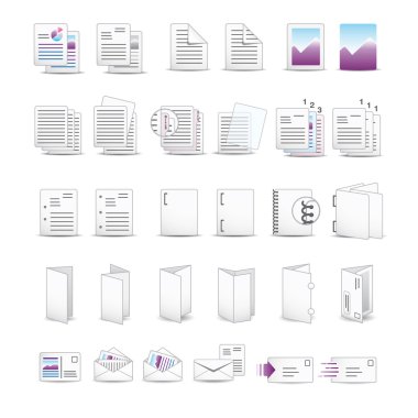 Printing Icons clipart