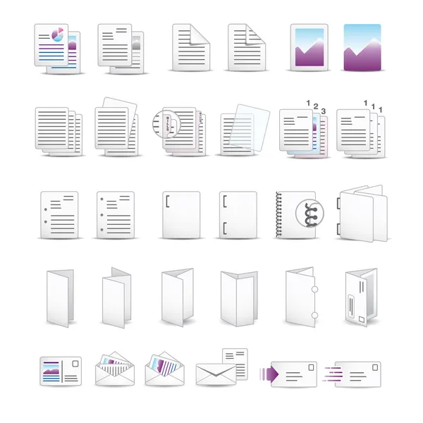 Printing Icons — Stock Vector