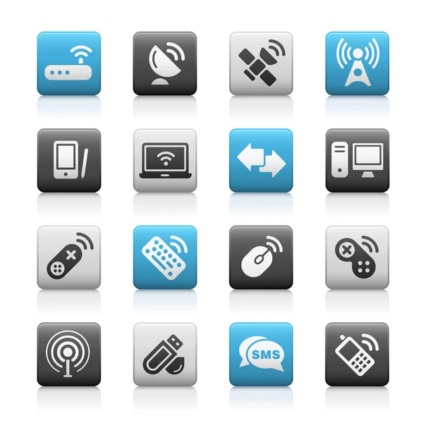 Wireless & kommunikation ikoner — Stock vektor