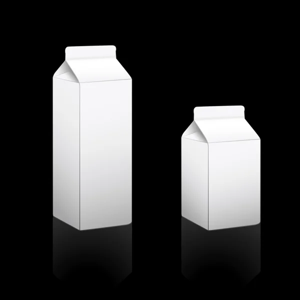 Süt paket 0,5 pak 1lt — Stok Vektör