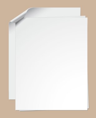 Clipped paper sheets clipart