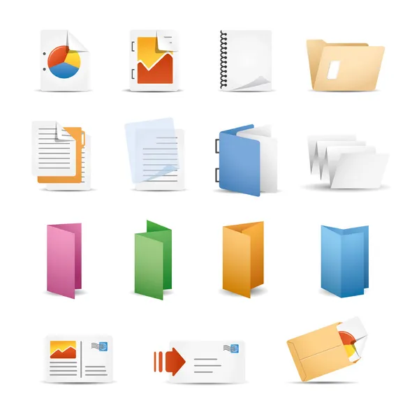 Printing Icons — Stock Vector