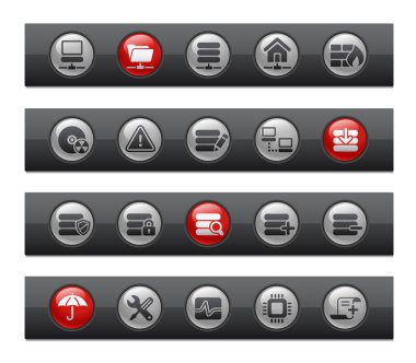 Network & Server // Button Bar Series clipart