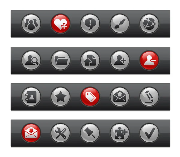 Internet & Blog / / Série de barres à boutons — Image vectorielle