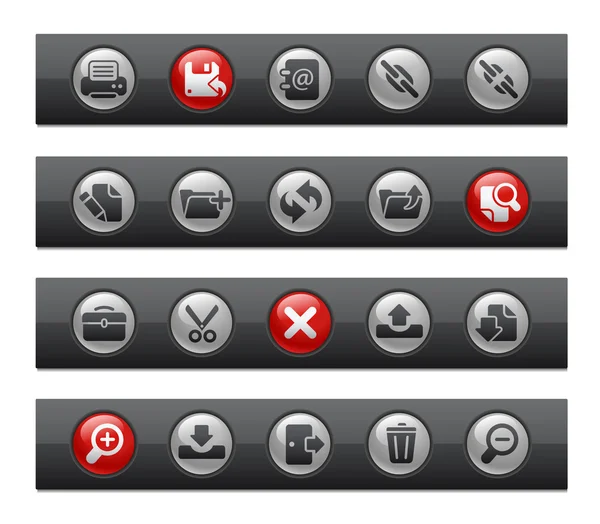 Interface / / Série de barres à boutons — Image vectorielle