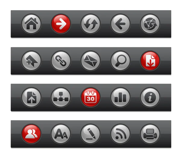 Web navigatie / / Button Bar serie — Stockvector