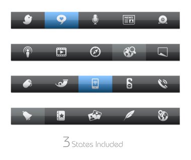 Social Media // Black Bar Series clipart