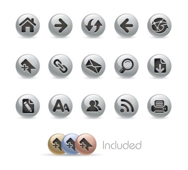 Web Navigation // Metal Button Series clipart