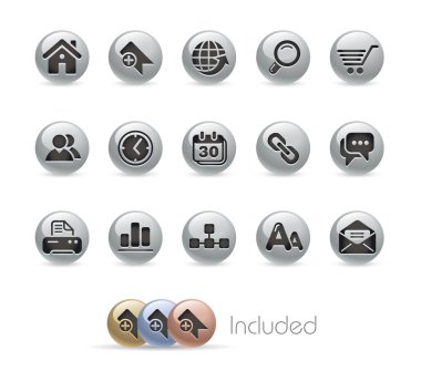 Website & Internet // Metal Button Series clipart