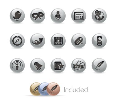 Social Media // Metal Button Series clipart