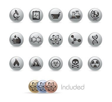 Science // Metal Button Series clipart