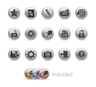 Web 2.0 // Metal Button Series clipart