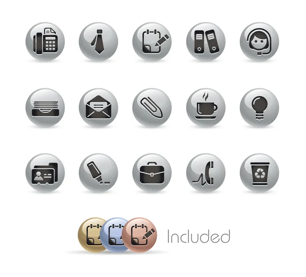 Office & Business / / Metal Button Series — стоковый вектор