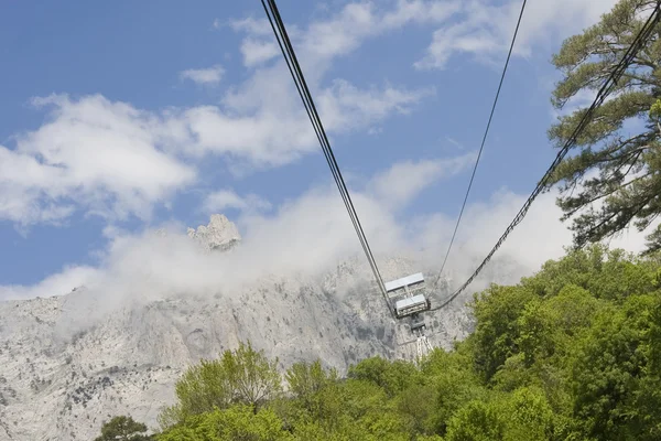 Stock image Ropeway to Mount Ai-Petri