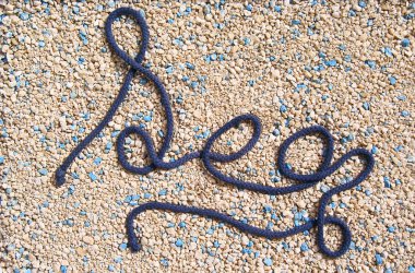 Dark-blue cord on the gold dust clipart