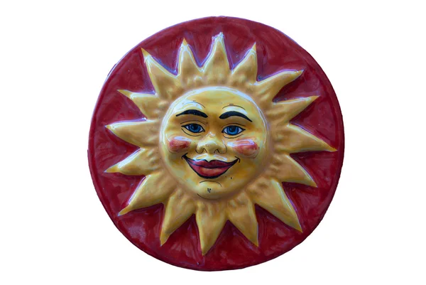 陶瓷装饰的太阳微笑 — 图库照片