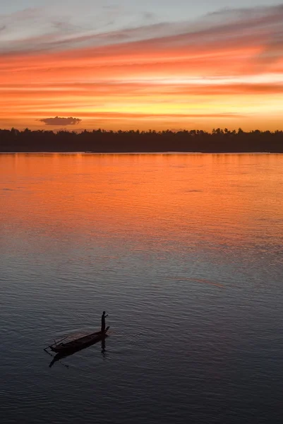 stock image Sunset over Mekong river