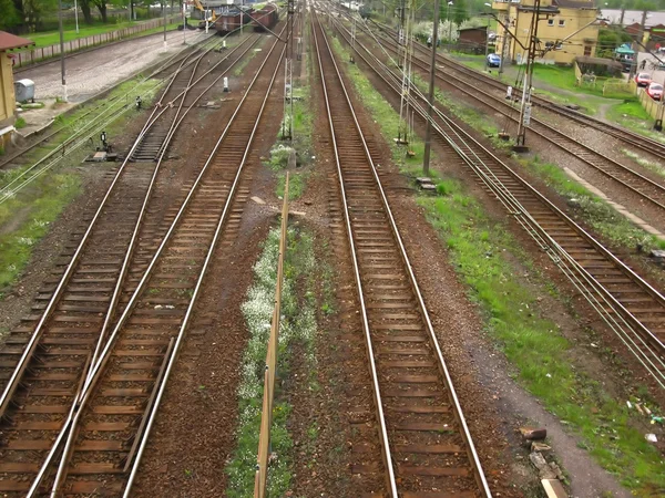 Järnvägsspår och räls/växlar — Stockfoto