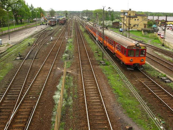 철도 궤도 및 반사 — 스톡 사진