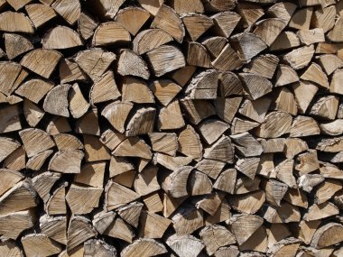 Wood chopped and stacked clipart