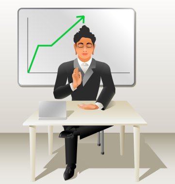 Buddha top manager clipart