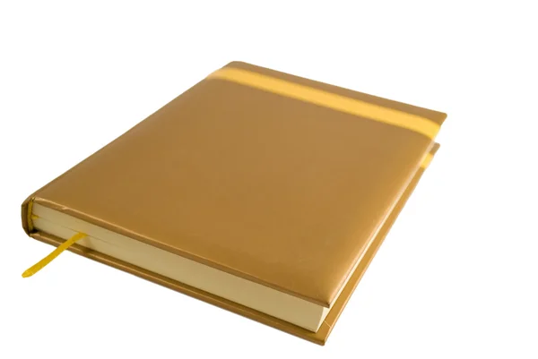 Золотой блокнот — стоковое фото