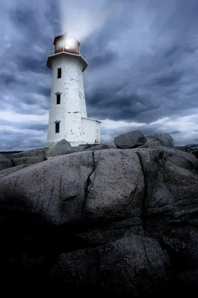 Peggy's Cove lighthouse — Stock Photo, Image
