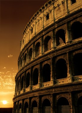 Colosseum sunrise clipart