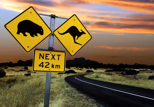 Australian road sign — Stock Photo, Image