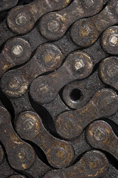 Dirty bicycle chain background — Stock Photo, Image