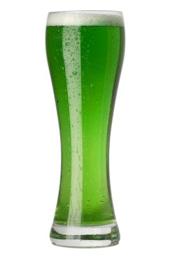 Glass of green beer clipart