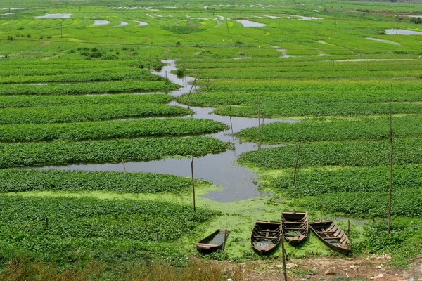 stock image Sunken work boats