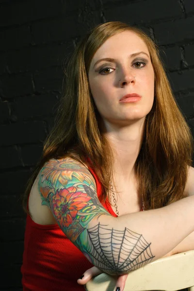 Chica del tatuaje 2 — Foto de Stock