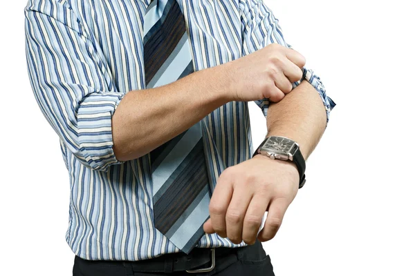 Roll up his sleeves — Stock Photo, Image