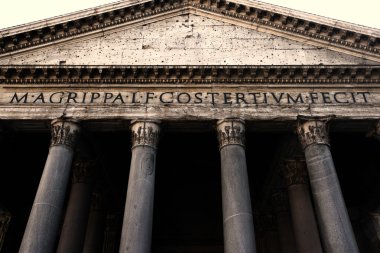 Pantheon facade in Rome clipart